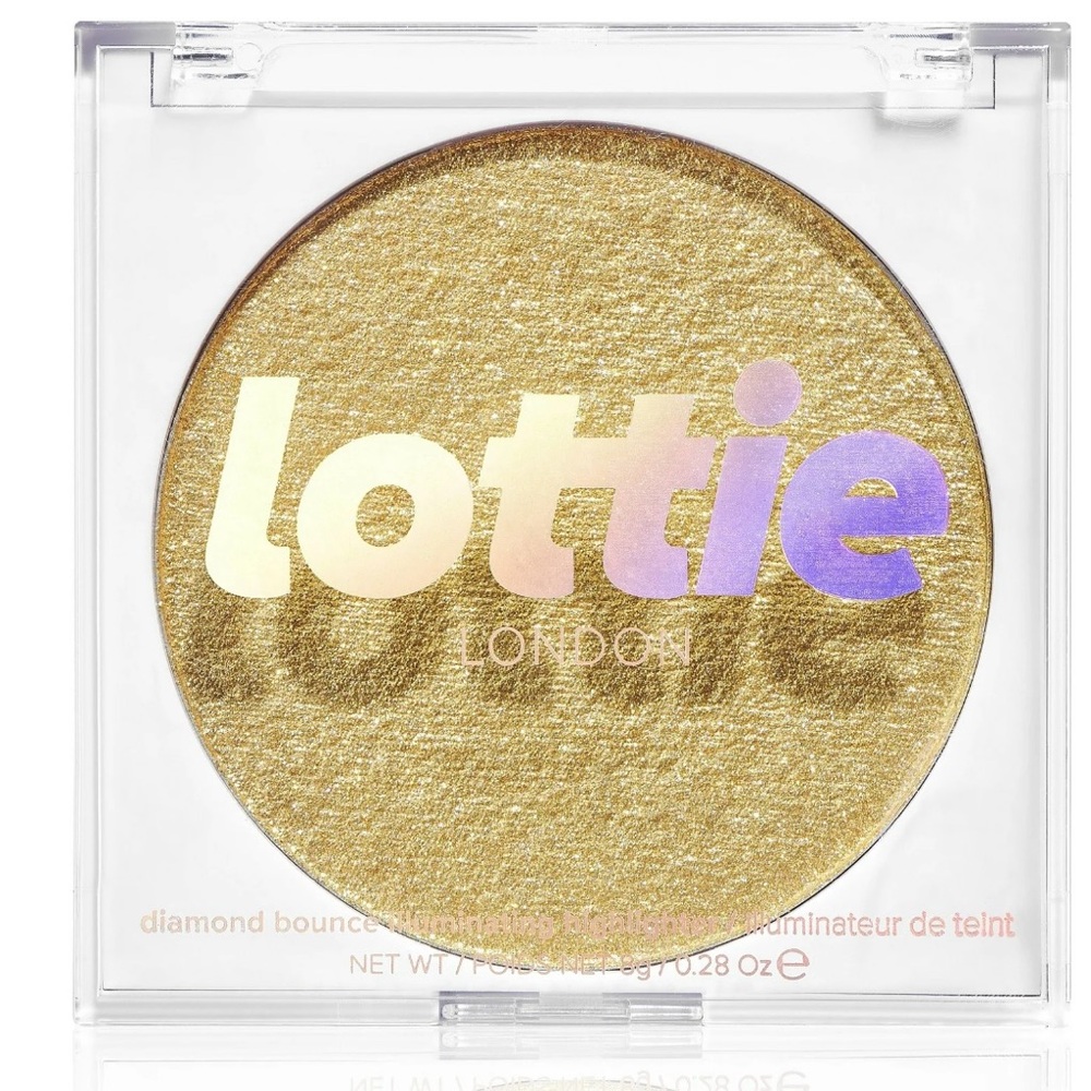 Lottie London Diamond Bounce Highlighter in Golden, Ultra-Fine Gel-Powder